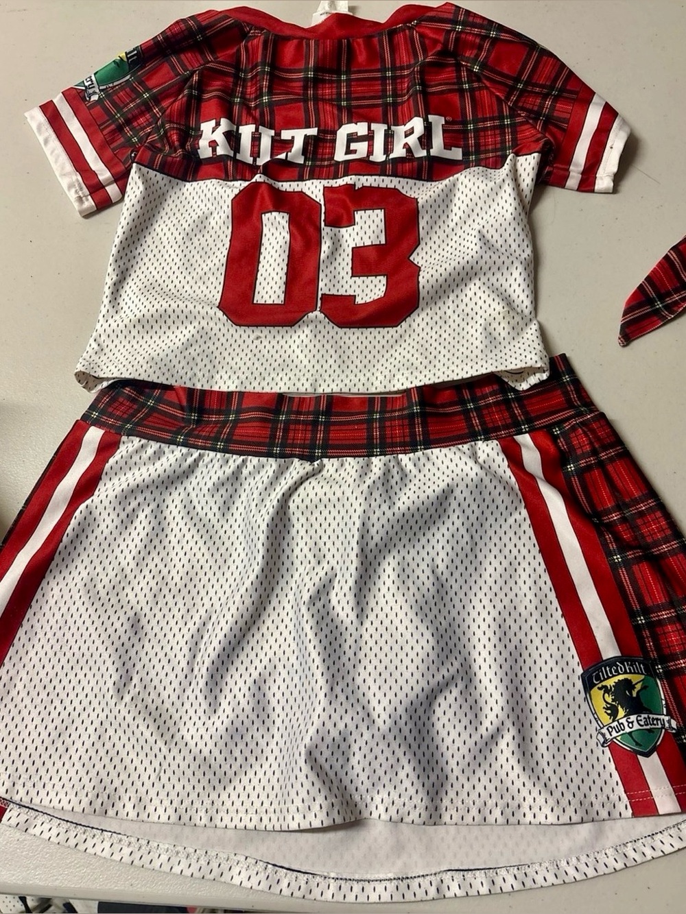 Rare Seasonal Kilt Girl football uniform